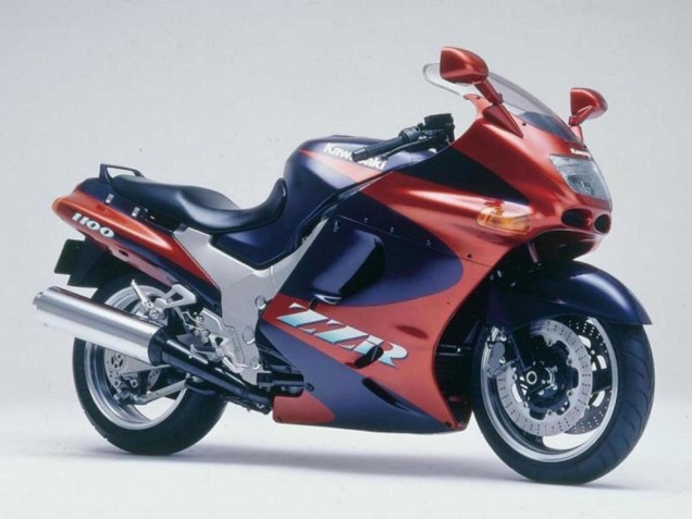 Carenados Moto Kawasaki ZZR1100 1993-2003 - Rojo Granate Azul Oscuro Fabricantes
