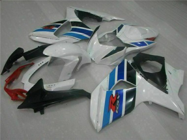 Completo Carenados Moto Suzuki GSXR 1000 2009-2016 - Blanco Azul Negro Fabricantes