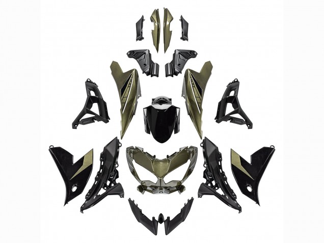Carenados Moto Kawasaki Versys 650 2022-2025 - Verde Oscuro Negro Fabricantes