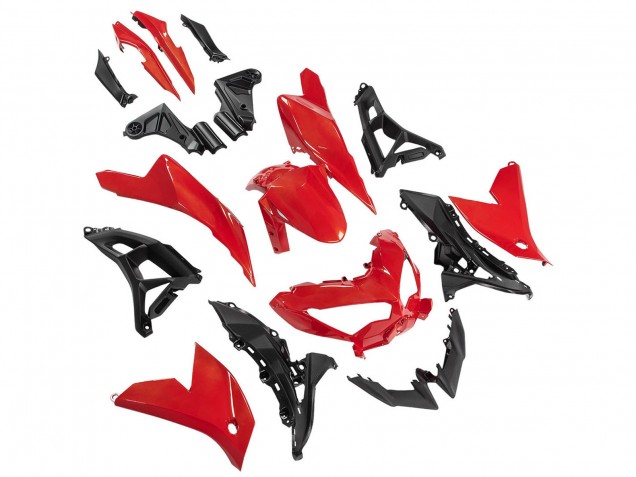 Carenados Moto Kawasaki Versys 650 2022-2025 - Rojo Negro Fabricantes