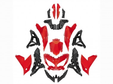 Carenados Moto Kawasaki Versys 650 2022-2025 - Rojo Negro Fabricantes