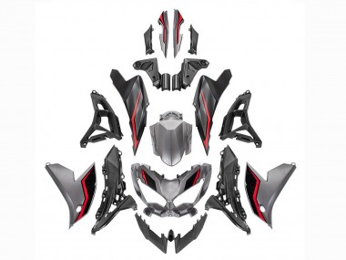 Carenados Moto Kawasaki Versys 650 2022-2025 - Gris Rojo Negro Fabricantes