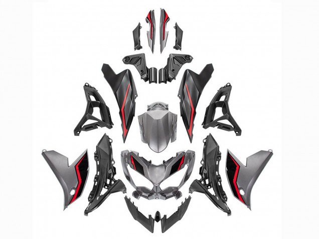 Carenados Moto Kawasaki Versys 650 2022-2025 - Gris Rojo Negro Fabricantes