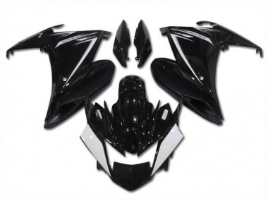 Carenados Moto Yamaha FZ6R 2009-2015 - Negro Brillante Blanco Fabricantes
