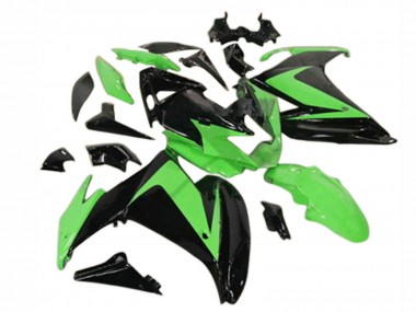 Carenados Moto Yamaha FZ6R 2009-2015 - Negro Brillante Verde Fabricantes