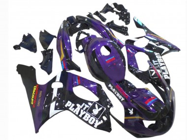 Carenados Moto Yamaha YZF600R Thundercat 1996-2007 - Púrpura Oscuro Negro Blanco Rizoma Playboy Fabricantes