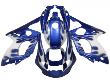Carenados Moto Yamaha YZF600R Thundercat 1996-2007 - Azul Blanco Plata Llama Fabricantes
