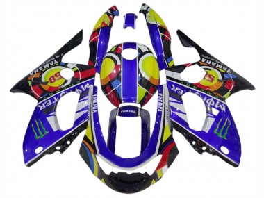 Carenados Moto Yamaha YZF600R Thundercat 1996-2007 - Azul Negro Blanco Amarillo Monstruo 46 Fabricantes