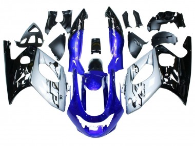 Carenados Moto Yamaha YZF600R Thundercat 1996-2007 - Azul Plata Negro Fabricantes