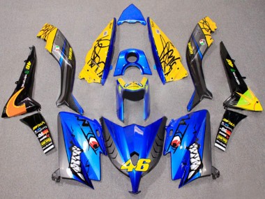 Carenados Moto Yamaha TMAX530 2012-2014 - Azul Amarillo Negro Tiburón 46 Fabricantes