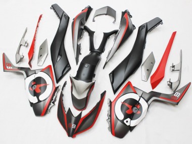 Carenados Moto Yamaha XMAX300 2017-2021 - Negro Mate Rojo Gris 99 Fabricantes