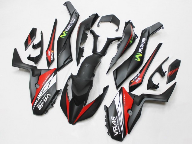 Carenados Moto Yamaha XMAX300 2017-2021 - Negro Mate Rojo MoviStar ENEOS 46 Fabricantes