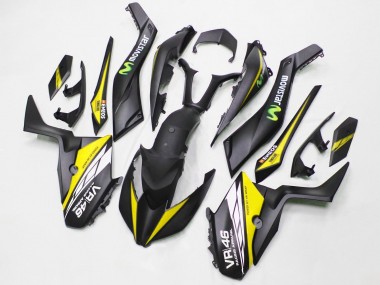 Carenados Moto Yamaha XMAX300 2017-2021 - Negro Mate Amarillo MoviStar ENEOS 46 Fabricantes