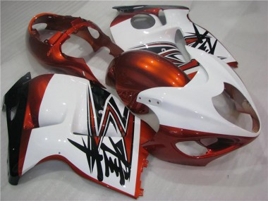 Carenados Moto Suzuki GSXR 1300 Hayabusa 1996-2007 - Blanco Naranja Negro Fabricantes