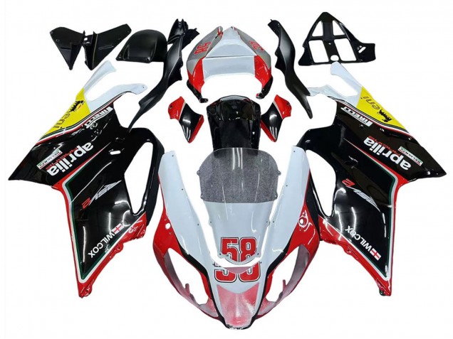 Carenados Moto Aprilia RSV1000 2003-2006 - Blanco Rojo Negro Amarillo 58 Fabricantes