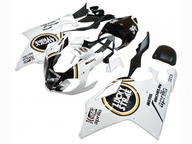 Carenados Moto Aprilia RSV1000 2003-2006 - Blanco Negro Lucky Strike Motul Michelin Fabricantes