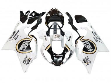 Carenados Moto Aprilia RSV1000 2003-2006 - Blanco Negro Lucky Strike Motul Michelin Fabricantes