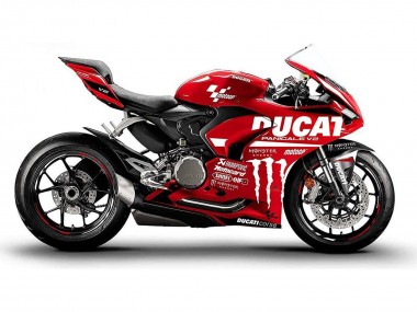 Carenados Moto Ducati Panigale V2 2020-2024 - Rojo Negro Brillante Monstruo Corse Fabricantes