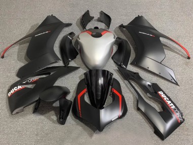 Carenados Moto Ducati Panigale V2 2020-2024 - Plata Rojo Negro Mate Corse Fabricantes