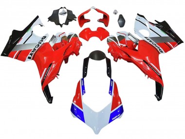 Carenados Moto Ducati Panigale V4 V4S 2018-2019 - Blanco Plata Rojo Negro Brillante Fabricantes