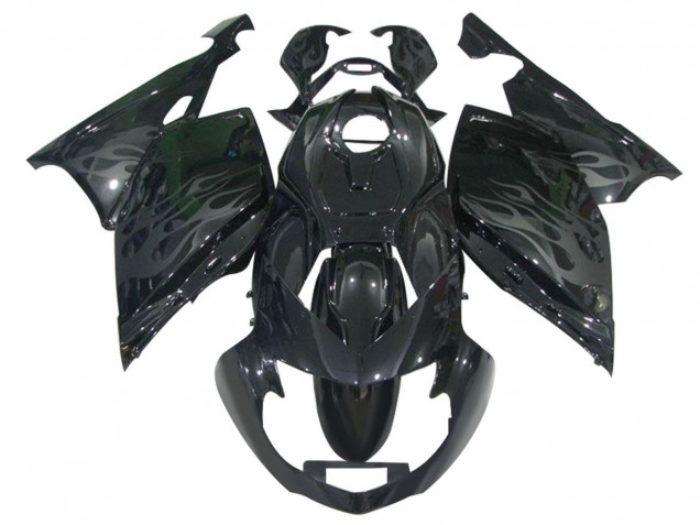 Carenados Moto BMW K1200S 2005-2010 - Negro Brillante Gris Llama Fabricantes