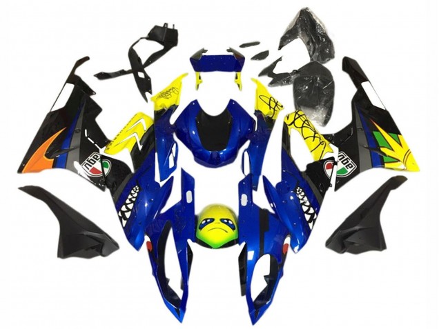 Carenado Moto BMW S1000RR 2015-2016 - Amarillo Azul Negro Tiburón Fabricantes
