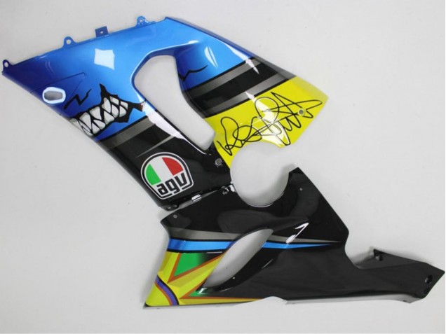 Carenados Moto Kawasaki ZX6R 2005-2006 - Azul Amarillo Negro Tiburón Fabricantes