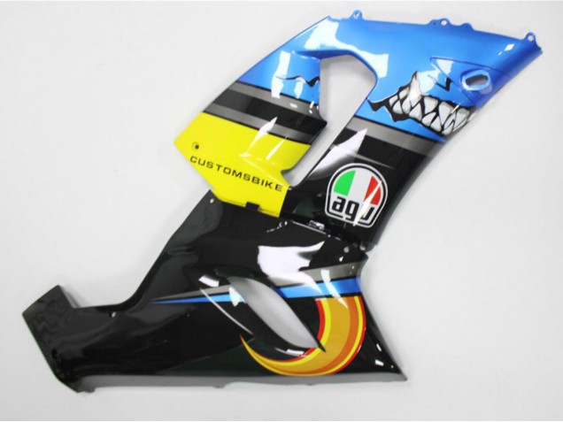 Carenados Moto Kawasaki ZX6R 2005-2006 - Azul Amarillo Negro Tiburón Fabricantes