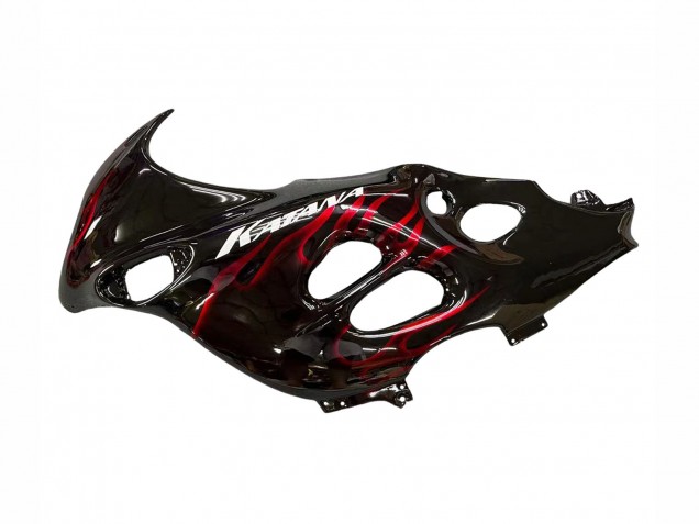 Carenados Moto Suzuki GSX600F/GSX750F 2004-2006 - Negro Brillante Rojo Llama Fabricantes