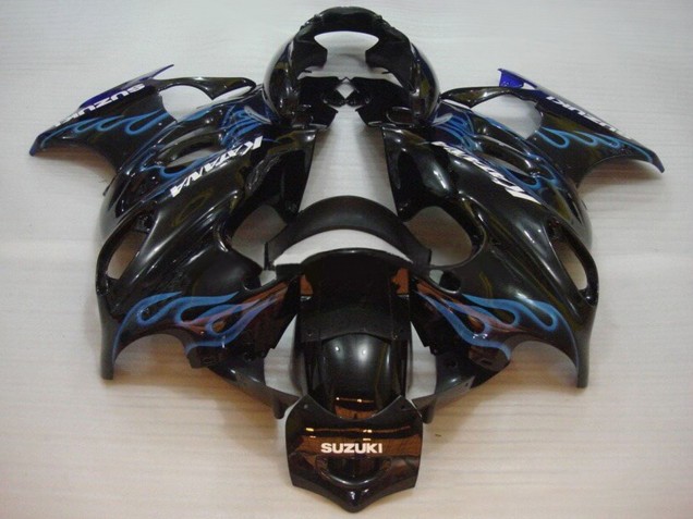 Carenados Moto Suzuki GSX600F/GSX750F 2004-2006 - Negro Brillante Azul Llama Fabricantes