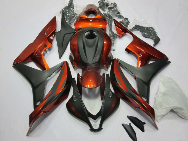 Kits Carenado Moto Honda CBR600RR 2007-2008 - Naranja Negro Mate Fabricantes