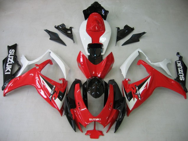 Carenado Moto Suzuki GSXR 600 / GSXR 750 2006-2007 - Blanco Rojo Negro Brillante Fabricantes