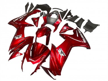 Carenados Moto Suzuki GSXR 600 / GSXR 750 2011-2024 - Rojo Blanco Calcomanía Fabricantes