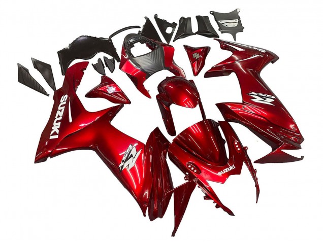Carenados Moto Suzuki GSXR 600 / GSXR 750 2011-2024 - Rojo Blanco Calcomanía Fabricantes