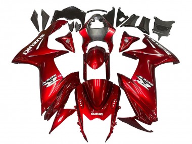 Carenados Moto Suzuki GSXR 600 / GSXR 750 2011-2024 - Rojo Blanco Calcomanía Fabricantes
