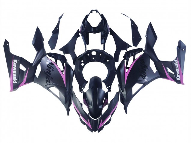 Carenados Moto Kawasaki Ninja 400 2018-2024 - Negro Mate Rosa Fabricantes