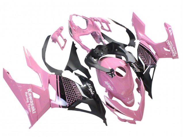 Carenados Moto Kawasaki Ninja 400 2018-2024 - Rosa Negro Mate Honeycomb Fabricantes