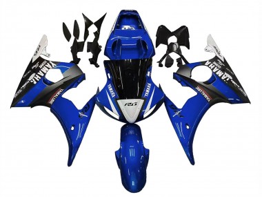 Carenados Moto Yamaha YZF R6S 2006-2009 - Azul Blanco Negro Brillante Yamalube Fabricantes