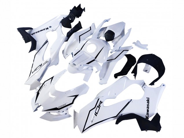 Carenados Moto Kawasaki ZX10R 2021-2025 - Blanco Negro Fabricantes