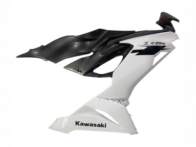 Carenados Moto Kawasaki ZX6R 2019-2022 - Blanco Negro FibraCarbono Fabricantes