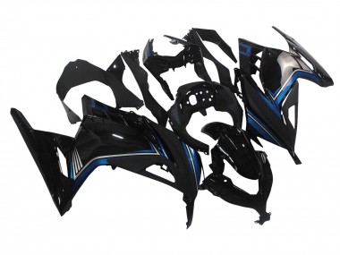 Carenados Moto Kawasaki EX300 2013-2024 - Negro Brillante Azul Fabricantes