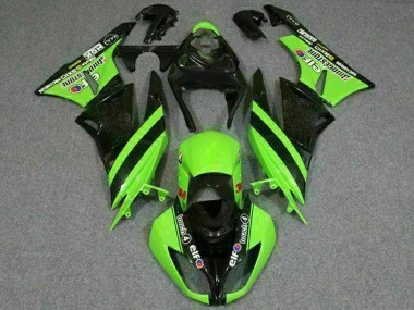 Carenados Moto Kawasaki ZX6R 2009-2012 - Verde Negro Brillante Elf Touch4 Bridgestone Fabricantes