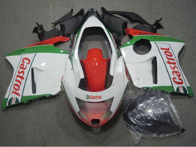 Carenados Moto Honda CBR1100XX Blackbird 1996-2007 - Blanco Rojo Verde Castrol Fabricantes
