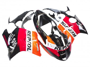 Carenados Moto ABS Honda CBR1100XX Blackbird 1996-2007 - Naranja Blanco Rojo Negro Brillante Repsol Fabricantes