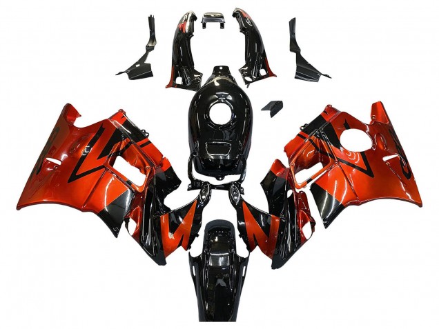 Carenados Moto Honda CBR600 F2 1991-1994 - Naranja Negro Brillante Fabricantes