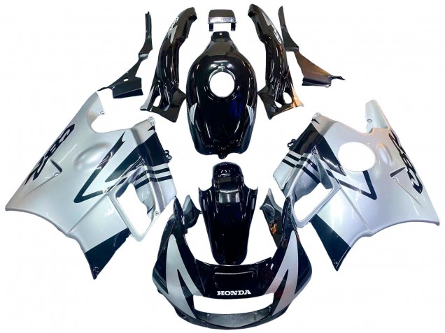 Carenados Moto Honda CBR600 F2 1991-1994 - Plata Negro Brillante Fabricantes
