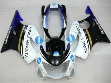 Carenados Moto Honda CBR600 F4 1999-2000 - Blanco Azul Negro Brillante Konica Minolta Fabricantes