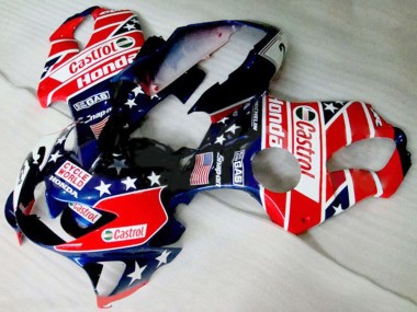 Carenados Moto Honda CBR600 F4 1999-2000 - Rojo Blanco Azul Negro Brillante Estrella Castrol Fabricantes