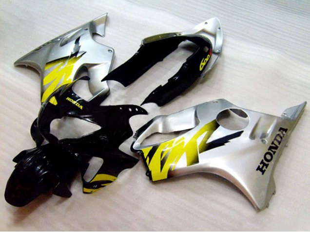 Carenados Moto Honda CBR600 F4 1999-2000 - Plata Amarillo Negro Brillante Fabricantes