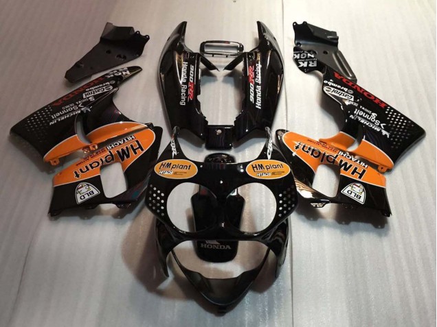 Carenados Moto Honda CBR900RR 893 1992-1993 - Negro Brillante Naranja Hm Plant Fabricantes